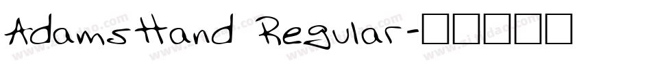 AdamsHand Regular字体转换